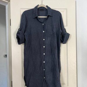 **SOLD** Marché Linen shirt Dress Size S